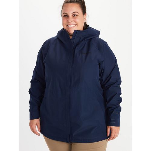 Marmot Rain Jacket Navy NZ - Minimalist Jackets Womens NZ8549037